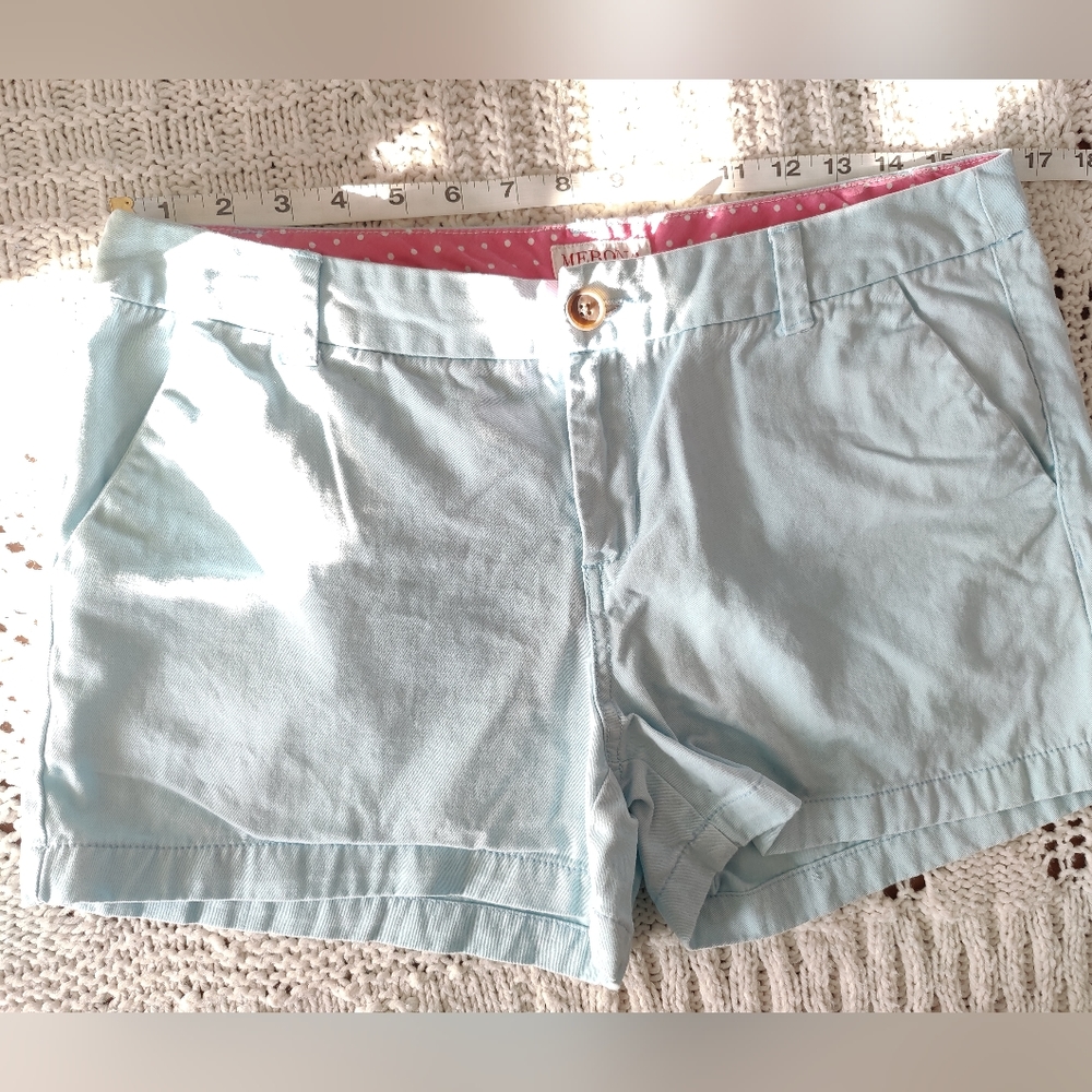 Merona shorts size 8 light pastel blue color - Picture 1 of 7